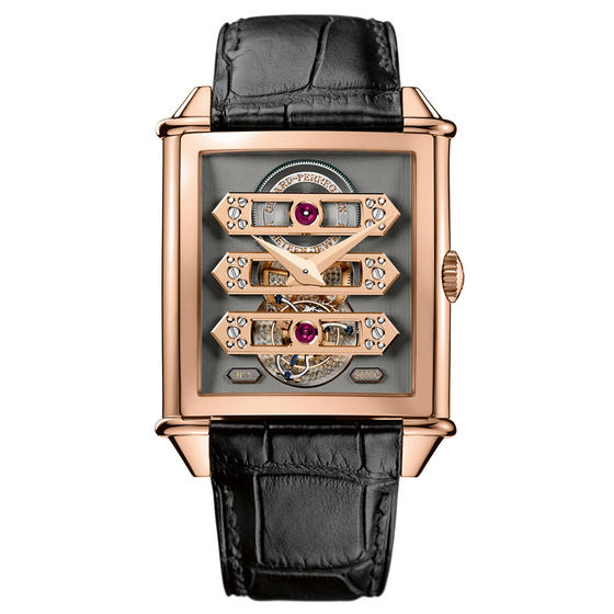 Review Replica Girard-Perregaux VINTAGE 1945 TOURBILLON WITH THREE GOLD BRIDGES 99880-52-000-BA6A watch